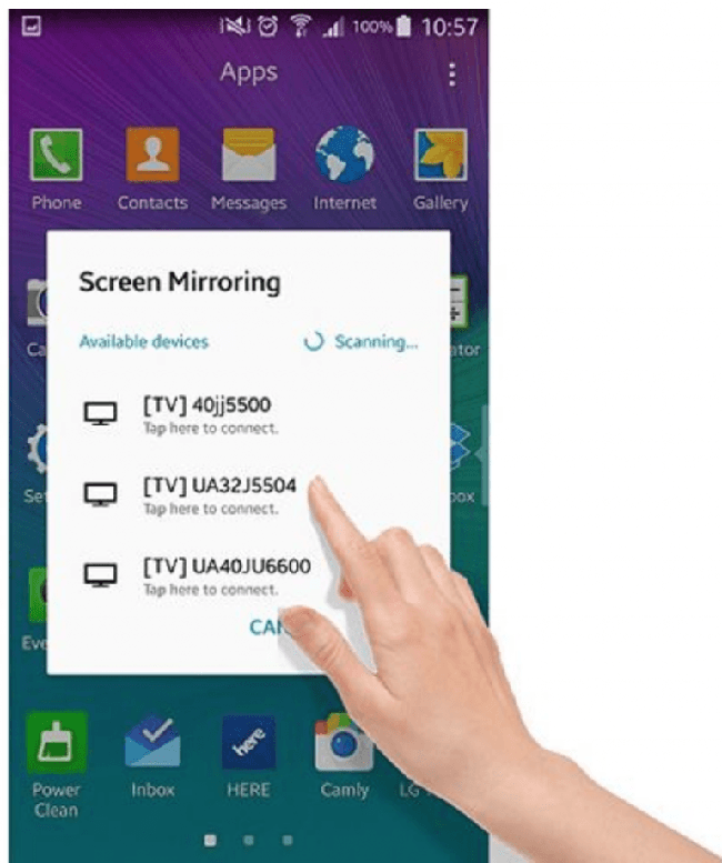 Kết nối điện thoại với tivi Samsung bằng Screen Mirroring
